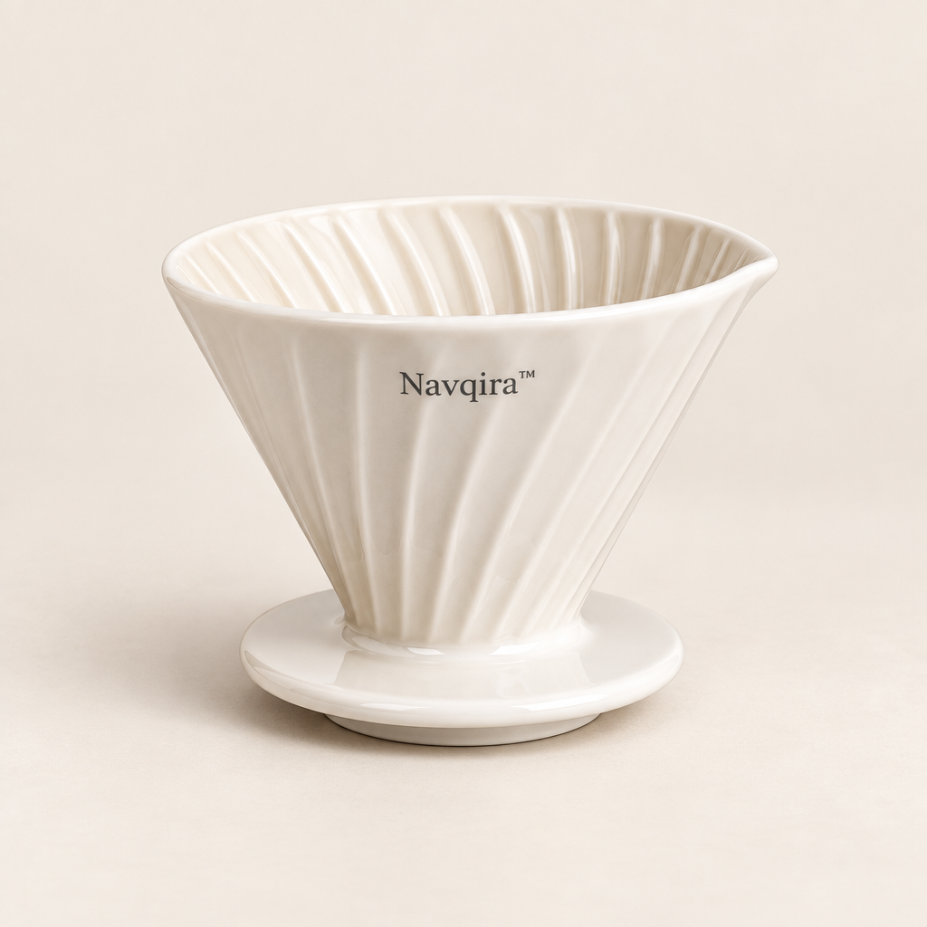 Navqira™ Ceramic Conical Pour-Over Coffee Dripper product image 01